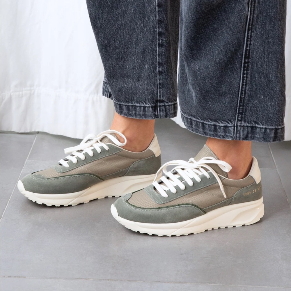 COMMON PROJECTS Track 80 Nylon Runner Sneakers Army Green